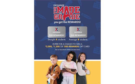 flyer promoting You Made the Grade Program. three kids’ photos are used.