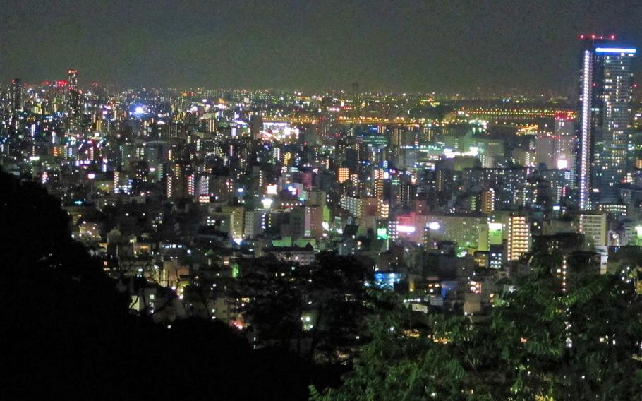 night view from the hill.