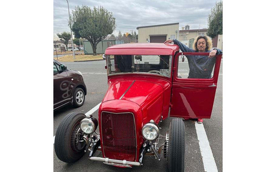 Kiwamu Kawano, Army Field Support Battalion-Northeast Asia (Forward), and his 1934 Ford Model T. (Photo Credit: Courtesy photo)