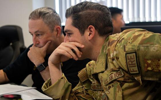 Photo Of Mark Bird, Maryland Fire and Rescue Institute Instructor, instructs the Plans Examiner Course at Yokota Air Base, Japan, Aug. 13, 2024.