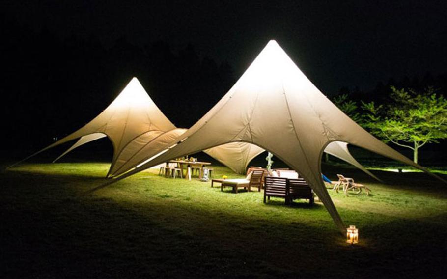 Exquisite tents in Romantic-mura. Photo by Mehdi Fliss