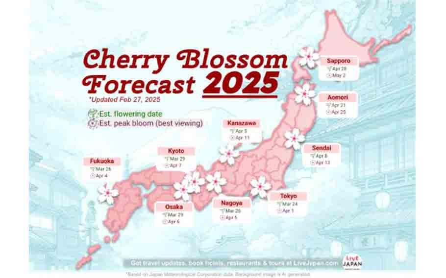 Cherry Blossom Forecast 2025