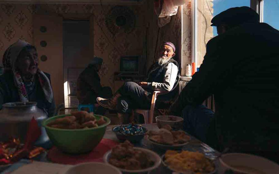 Kabylkhakh Kuney, 81, in his home.