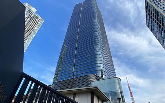 The exterior of Azabudai Hills.