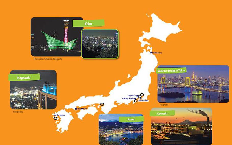 Japan map made by Stripes Japan.