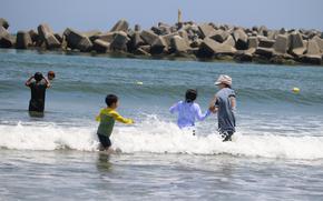 People enjoying the beach.