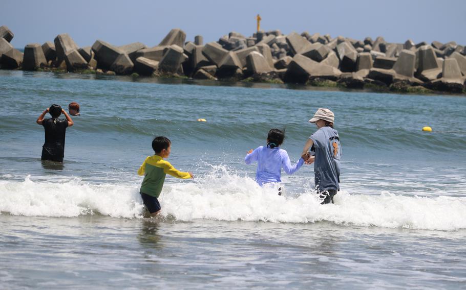 People enjoying the beach.