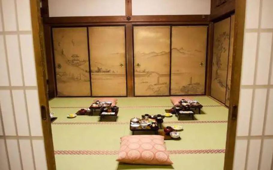 washitsu (traditional Japanese-style room with tatami) in temple