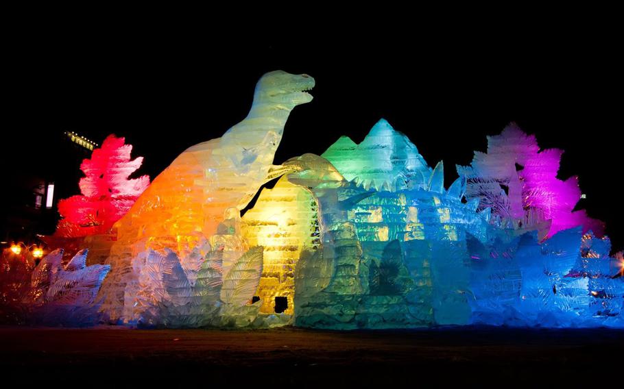 Ice sculptures at the Sapporo Snow Festival