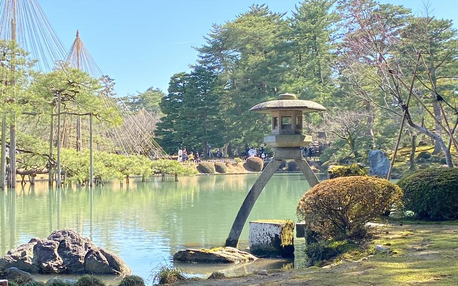 Kotoji Tourou at Kenrokuen Garden in Kanazawa City, Ishikawa Pref.