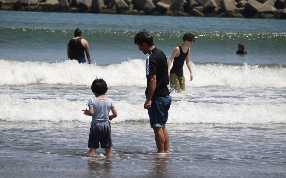 People enjoying the beach.