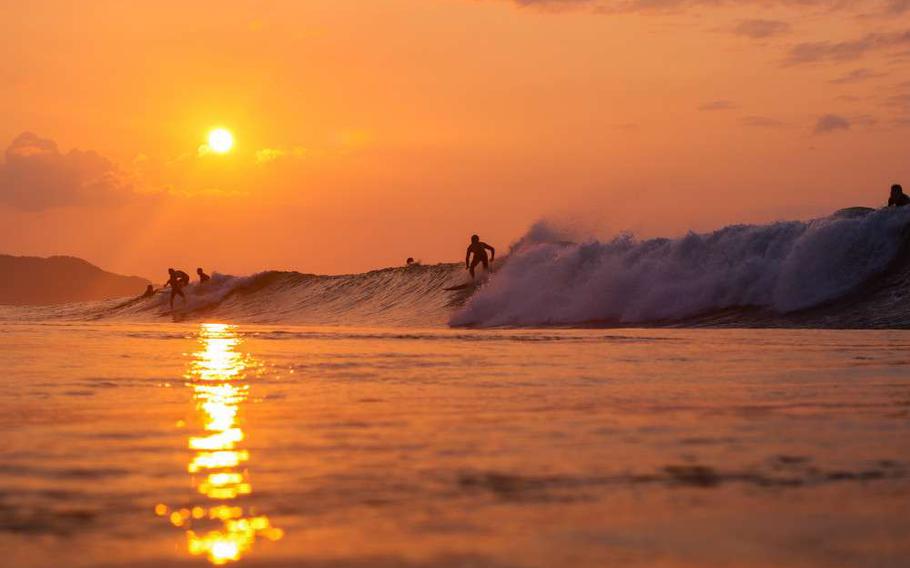 Surfing in Onjuku, Chiba