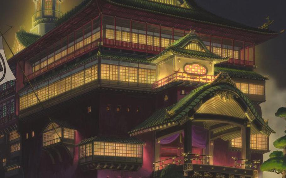 Asaya Hotel like building; scene from Spirited Away