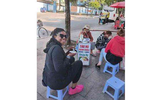 Photo Of Chrissy M. Yates in Phu Quoc eating street food