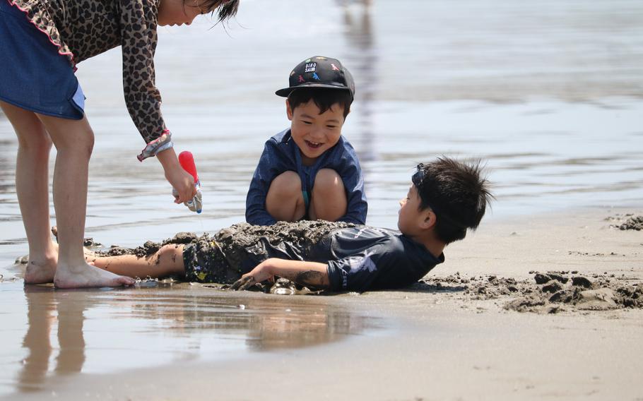 People enjoying the beach.