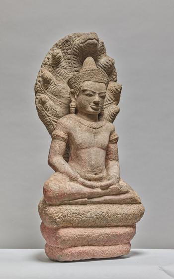 Seated Buddha on a Naga