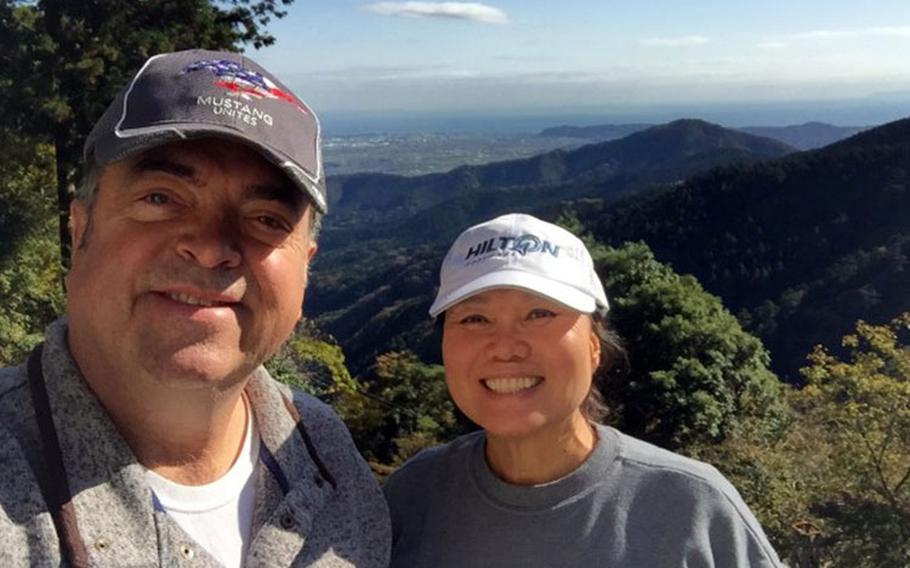 Bobby and Kim Rakes start their hike of Mount Oyama, Japan, Nov. 11. (Photo Credit: Winifred Brown)