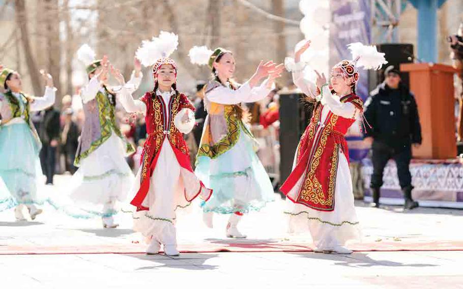 Traditional Dance at the Nauryz Parade