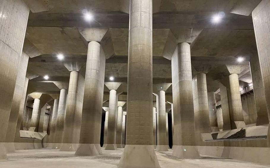 An underground water infrastructure project in Kasukabe, Saitama, Japan