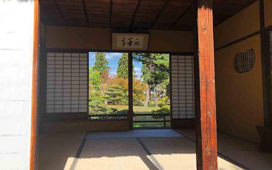 inside the house at Oyakuen (traditional herb garden)