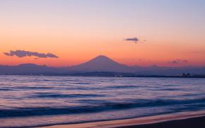 Mt. Fuji and beach