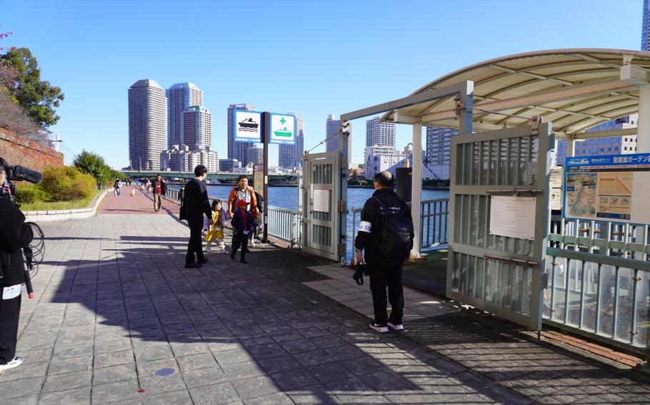 Waterfront walkway in Tsukiji.