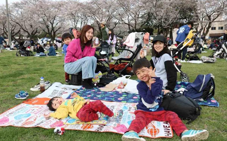 family photo at U.S.-Japan Friendship Cherry Blossom Festival